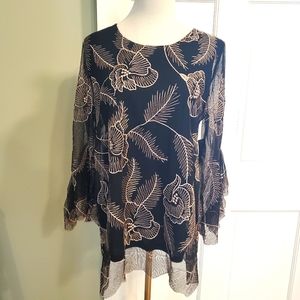 Alfani Rouge Romance Line Black and Pink Medium